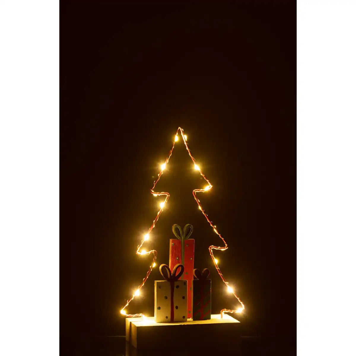 J-Line Weihnachtsbaum+Geschenke LED Weiß/Rot/Grün Klein