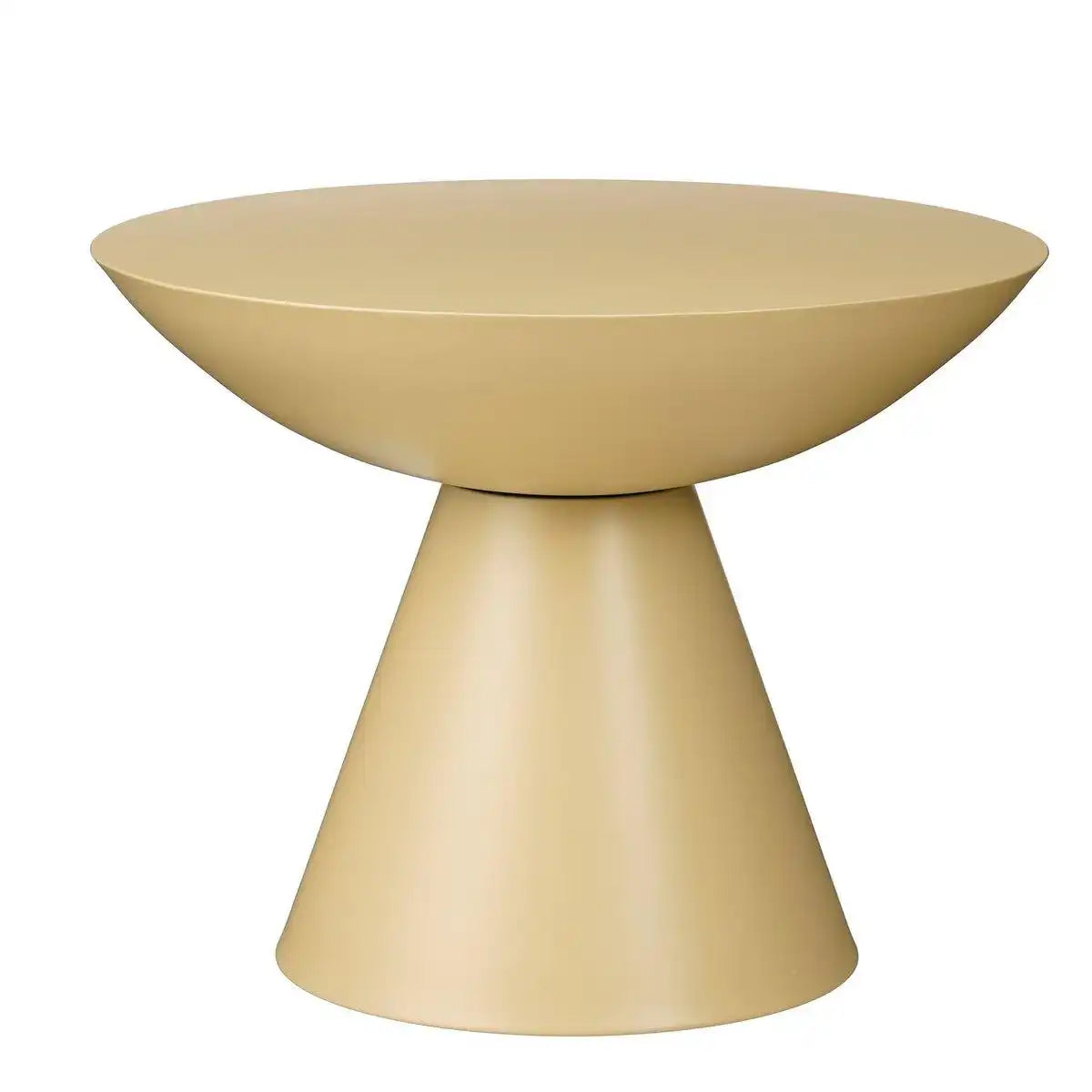 Celise Side Table - H44 x Ø59 cm - Metall - Beige - HomeDesign Knaus