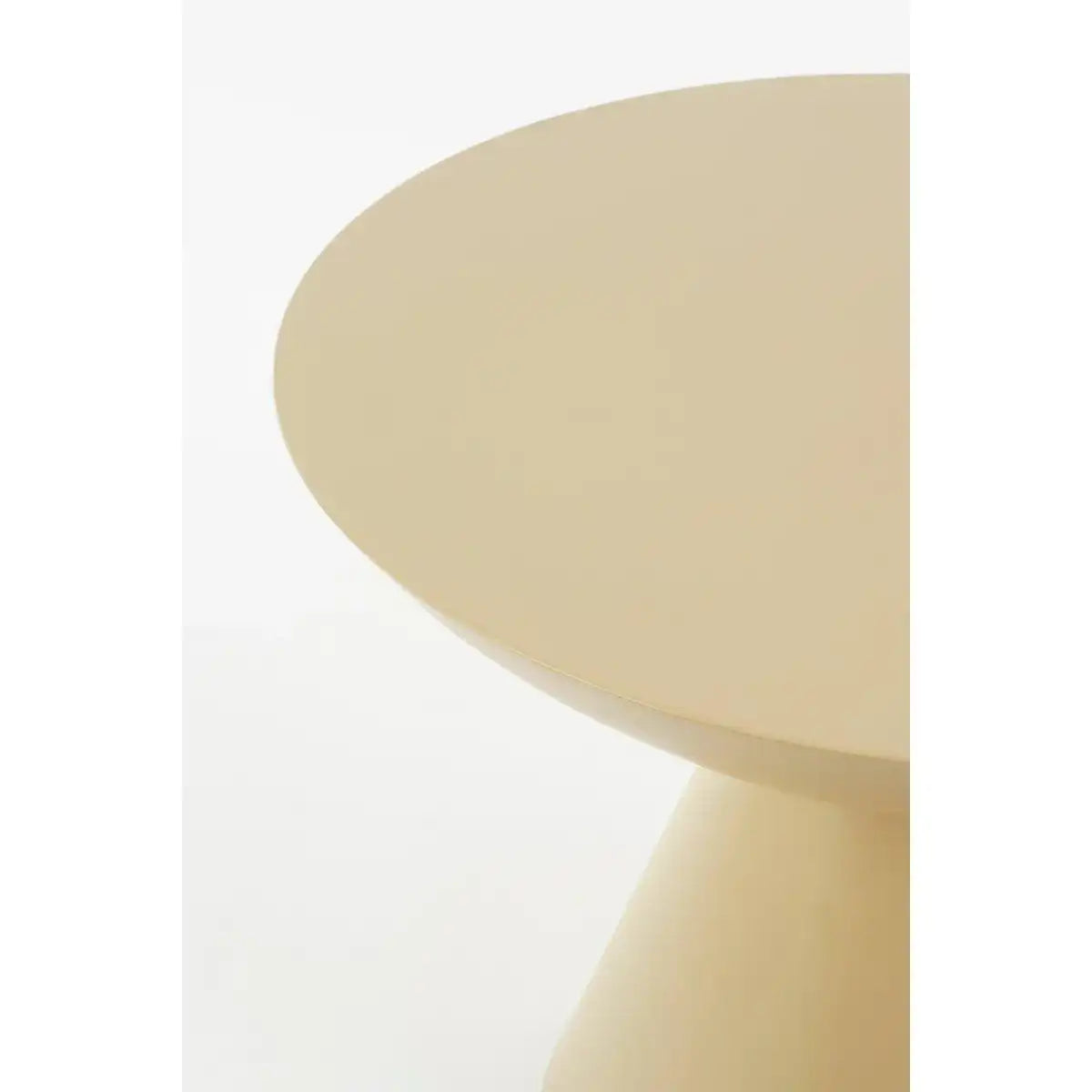 Celise Side Table - H44 x Ø59 cm - Metall - Beige - HomeDesign Knaus
