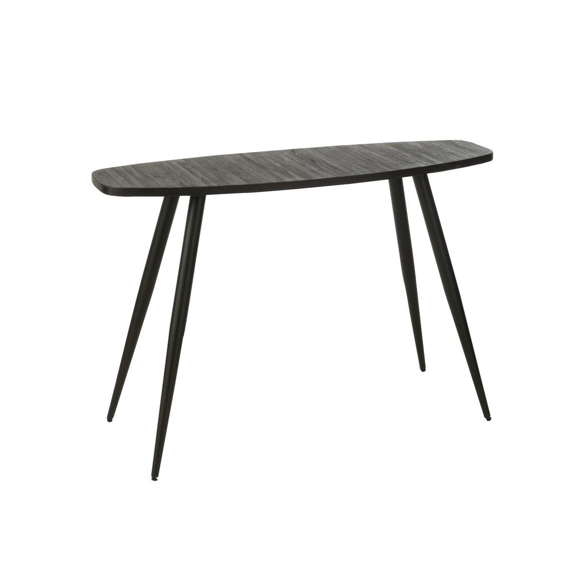 J-Line Konsole Oval – Holz – Schwarz