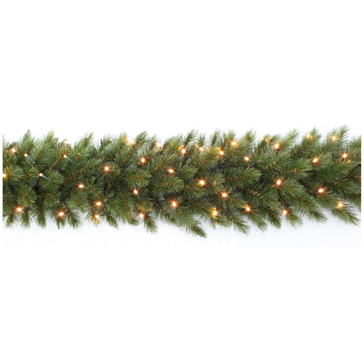 Waldgefrostete Girlande mit LED-Beleuchtung – L270 cm – Grün
