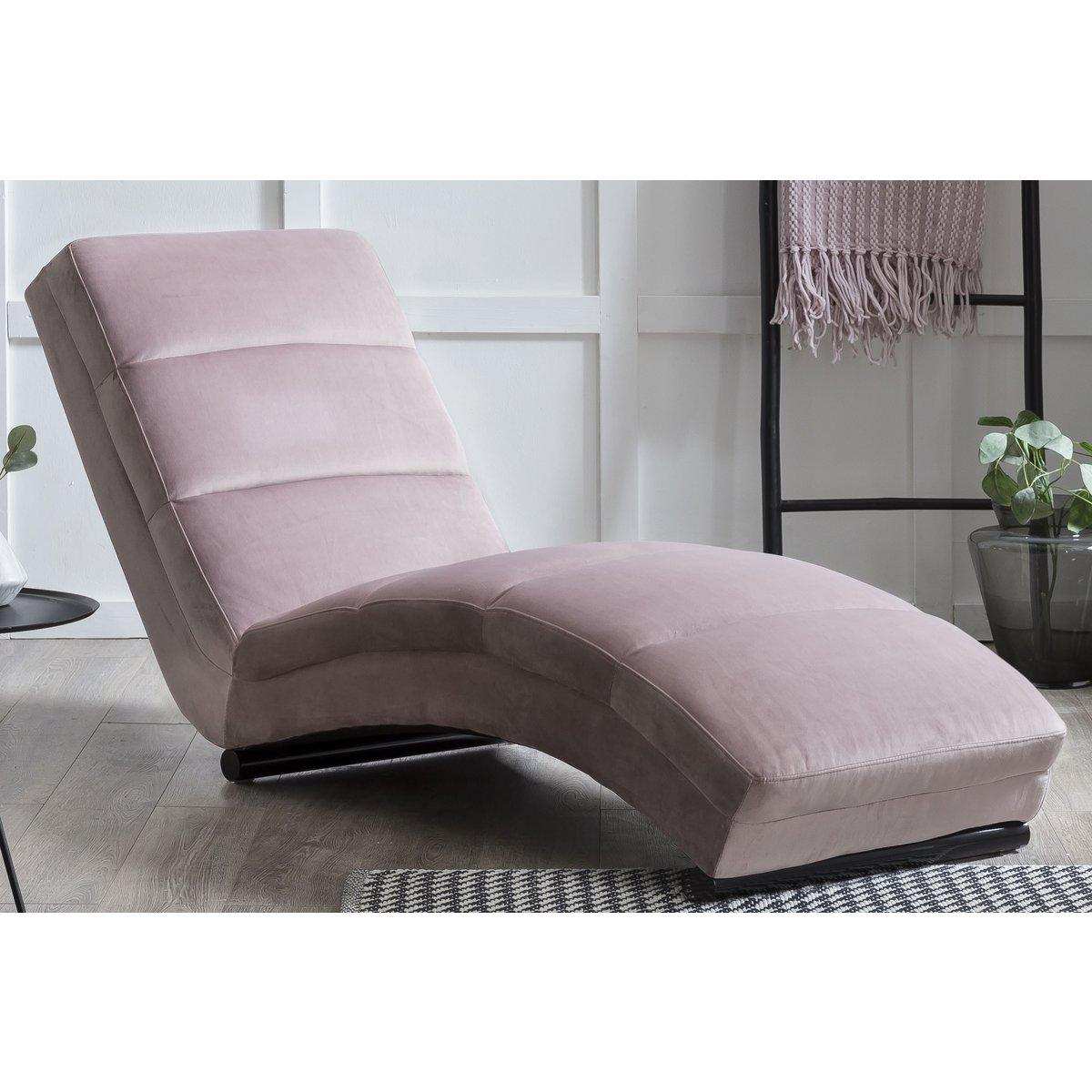 Chaiselongue rose Samt - HomeDesign Knaus