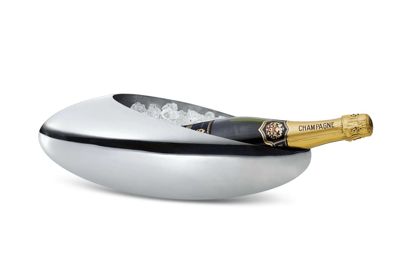 COCOON Champagnerkühler + Tulpenvase Edelstahl hochglanzpoliert Unikat - HomeDesign Knaus