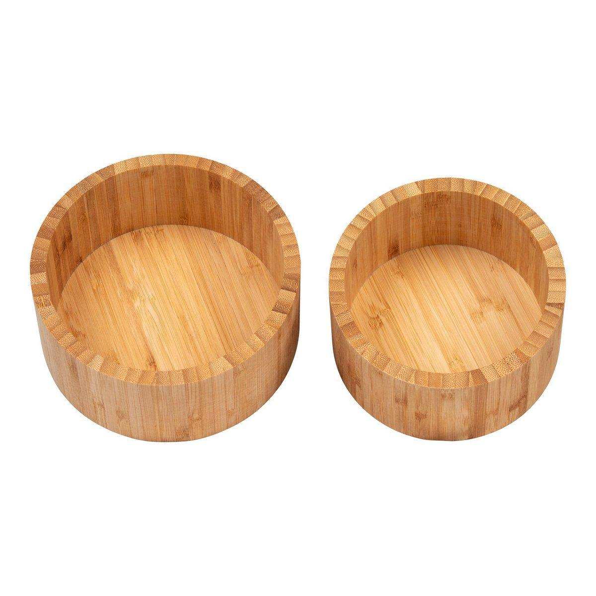 Chefalu Aufbewahrungsbox – Aufbewahrungsbox, Bambus, natur, 2er-Set - HomeDesign Knaus