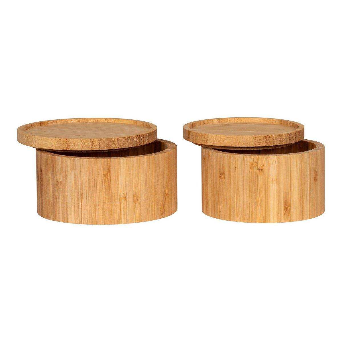 Chefalu Aufbewahrungsbox – Aufbewahrungsbox, Bambus, natur, 2er-Set - HomeDesign Knaus