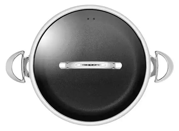 Chefpfanne mit Deckel Mehrschichtmaterial Ofenfest Fettfreies Braten HaptIQ 32 cm - HomeDesign Knaus