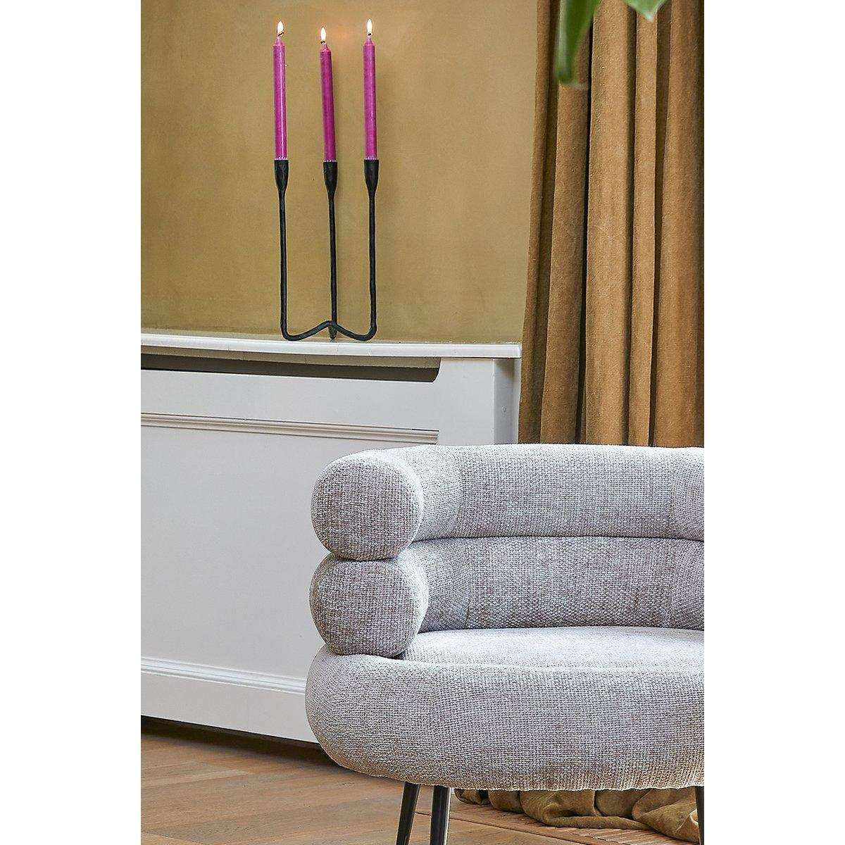 Christy Kerzenständer – L17 x B18 x H34 cm – Aluminium – Schwarz - HomeDesign Knaus