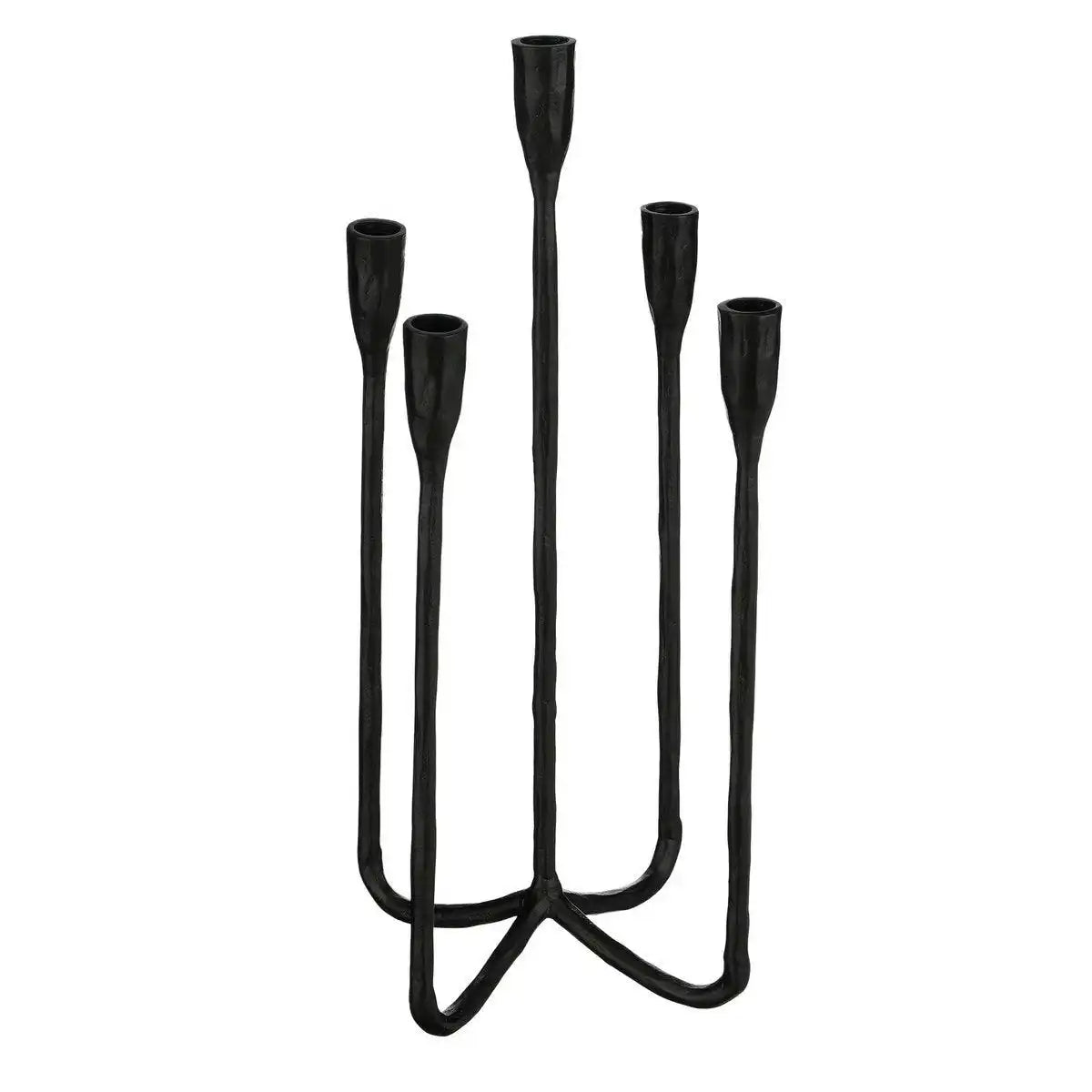 Christy Kerzenständer – L23 x B23 x H44 cm – Aluminium – Schwarz - HomeDesign Knaus