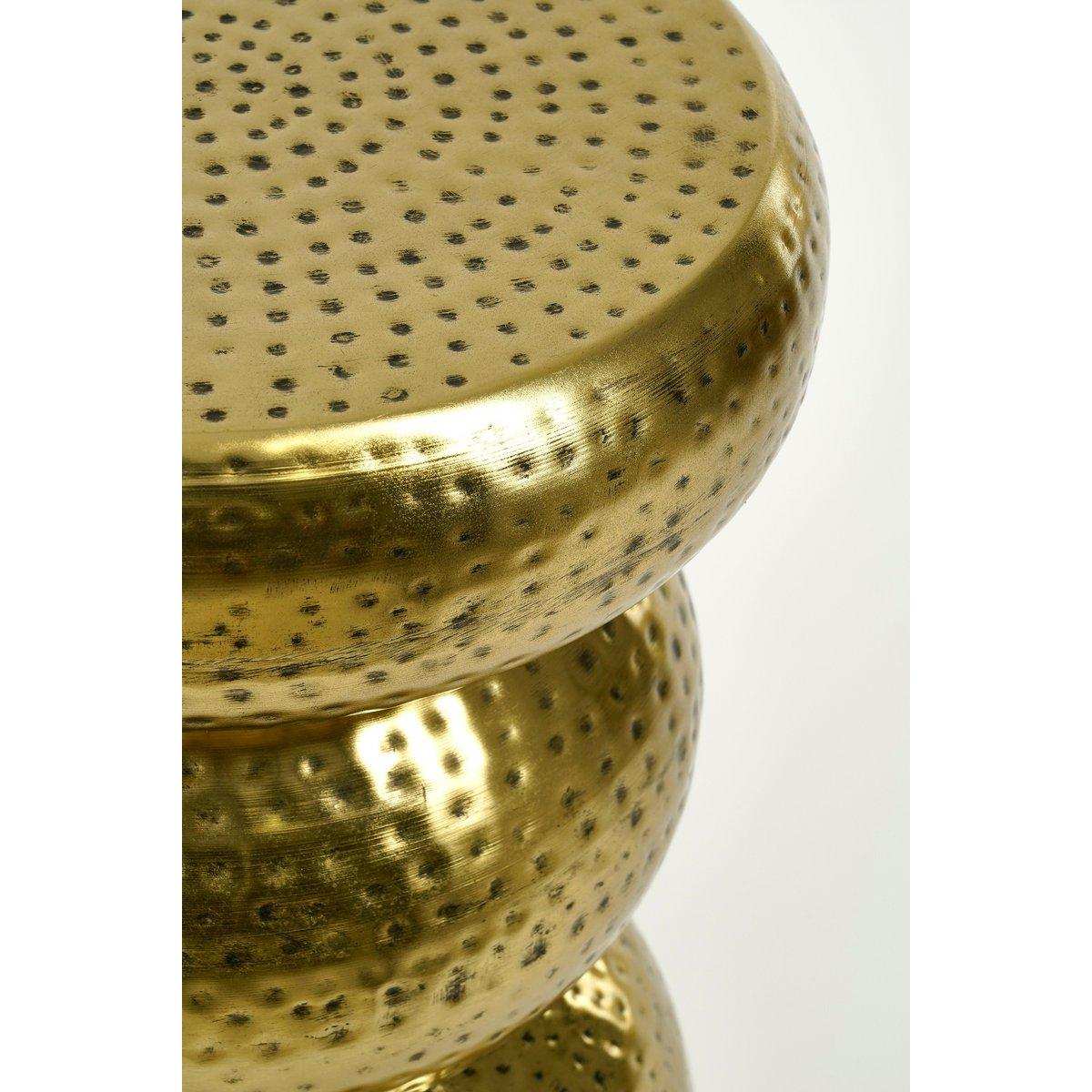 Clide Beistelltisch – H47 x Ø33 cm – Metall – Antikgold - HomeDesign Knaus