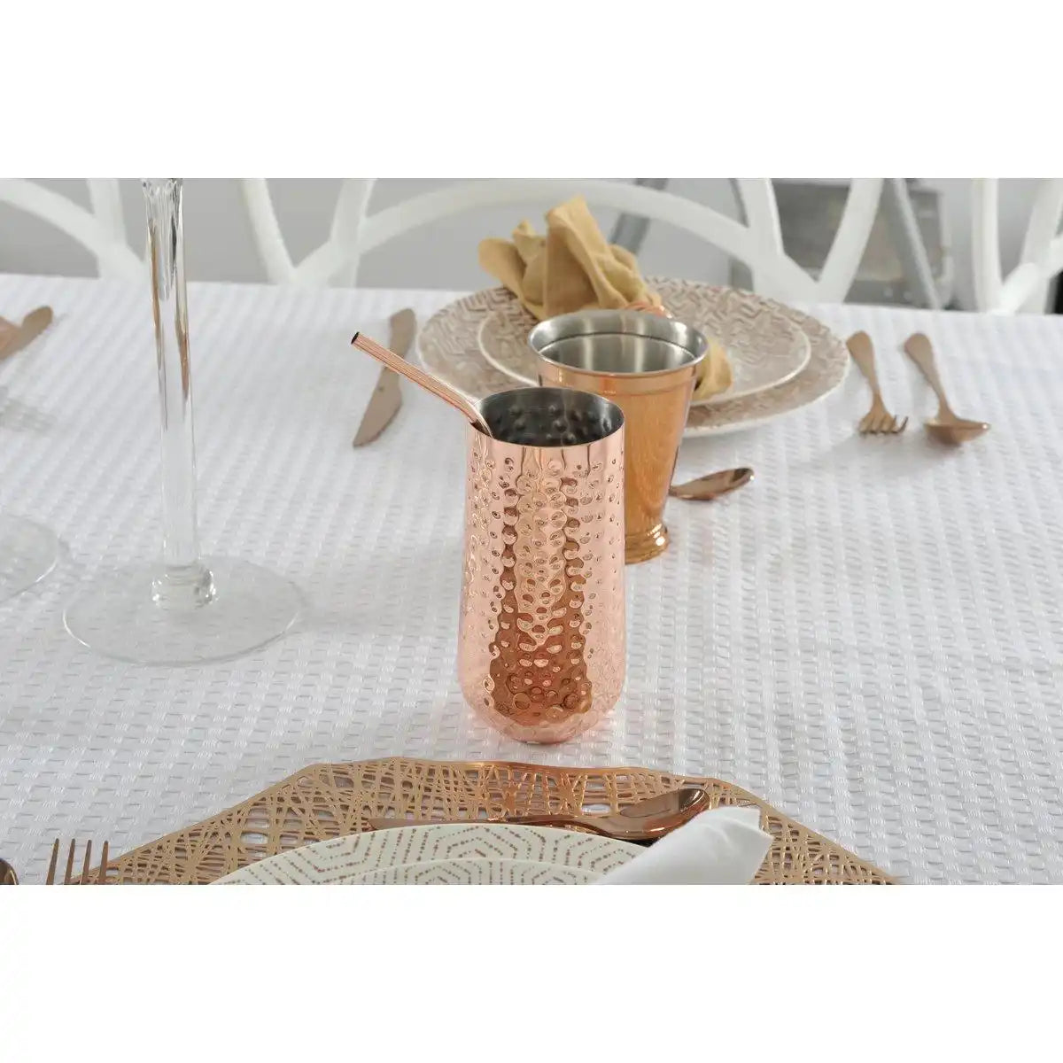 COCKTAIL GLASS + COPPER STRAW - HomeDesign Knaus
