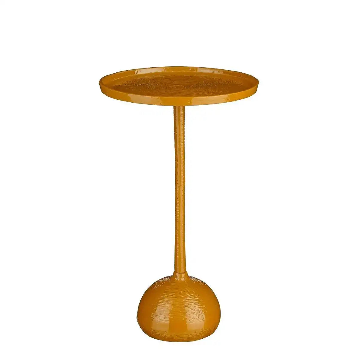 Colin Beistelltisch – H58 x Ø34 cm – Recyceltes Aluminium – 100 % FSC – Braun - HomeDesign Knaus