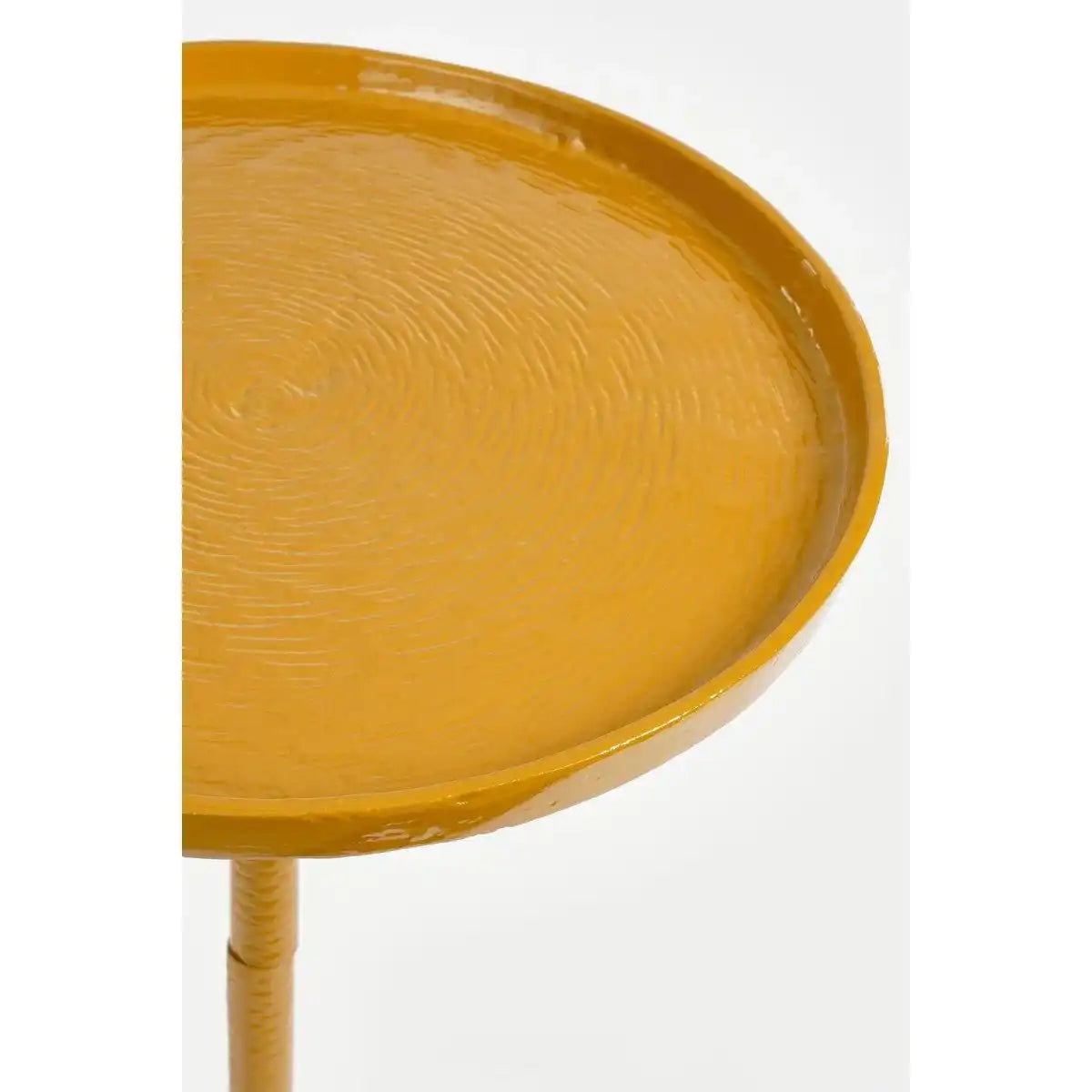 Colin Beistelltisch – H58 x Ø34 cm – Recyceltes Aluminium – 100 % FSC – Braun - HomeDesign Knaus