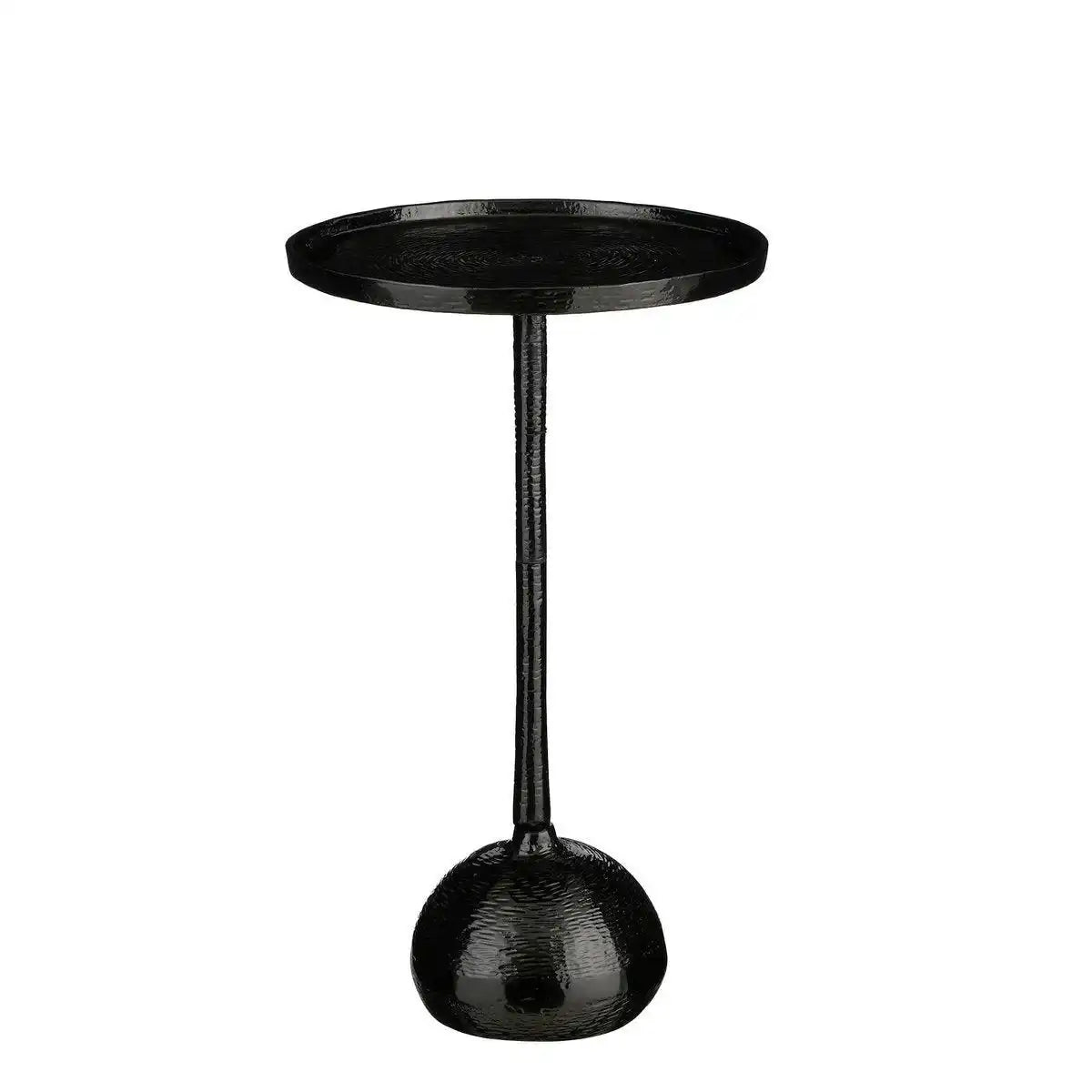Colin Beistelltisch – H58 x Ø34 cm – Recyceltes Aluminium – 100 % FSC – Schwarz - HomeDesign Knaus