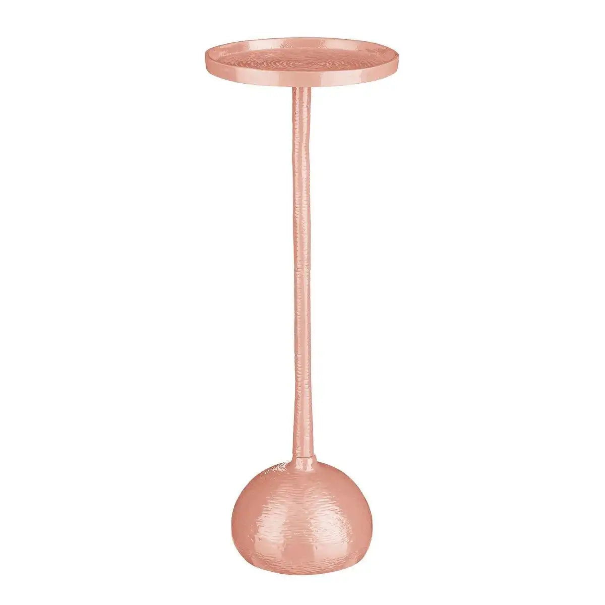 Colin Beistelltisch – H68 x Ø24 cm – Recyceltes Aluminium – 100 % FSC – Hellrosa - HomeDesign Knaus