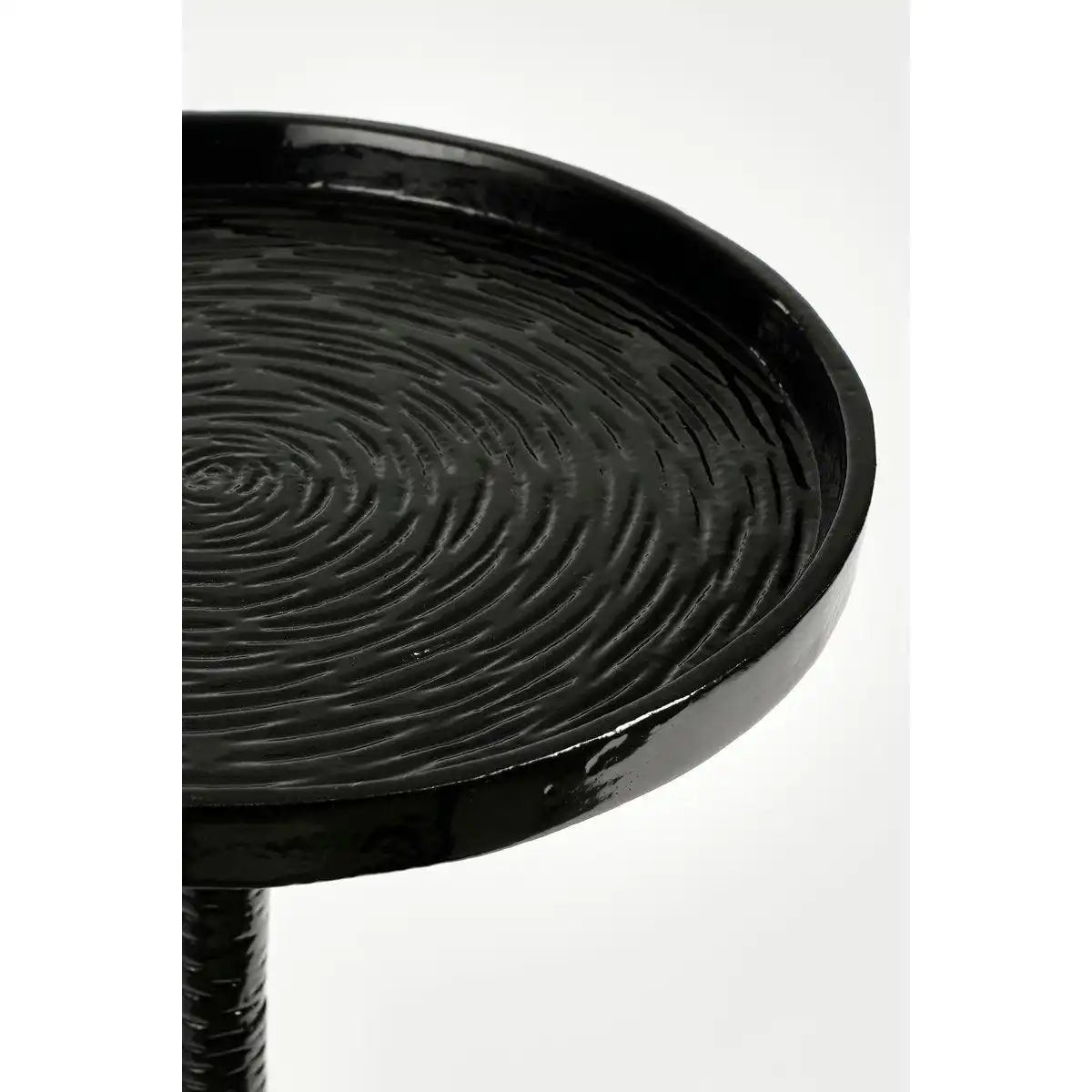 Colin Beistelltisch – H68 x Ø24 cm – Recyceltes Aluminium – 100 % FSC – Schwarz - HomeDesign Knaus