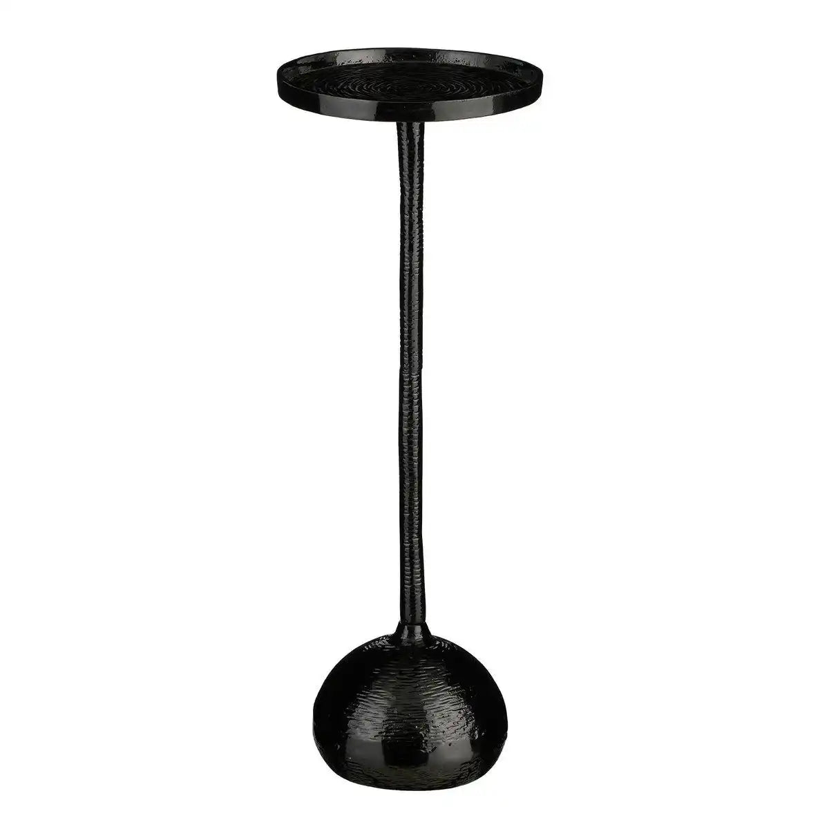 Colin Beistelltisch – H68 x Ø24 cm – Recyceltes Aluminium – 100 % FSC – Schwarz - HomeDesign Knaus