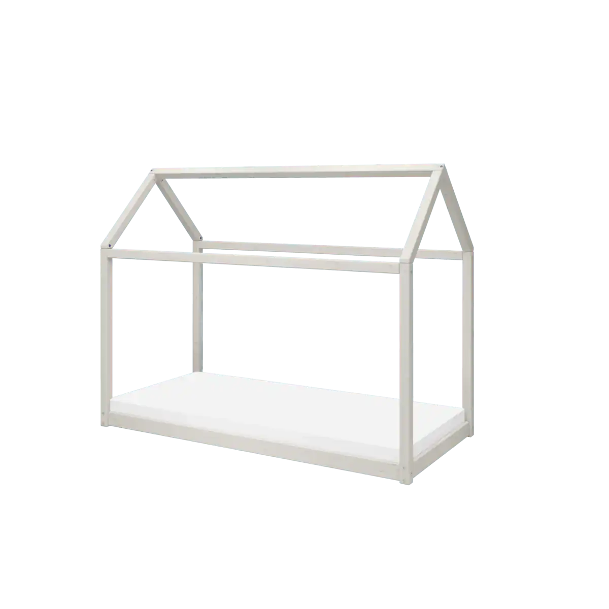COTTAGE Einzelbett, weiß gewaschenes Kiefernholz, 90 x 200 cm - HomeDesign Knaus