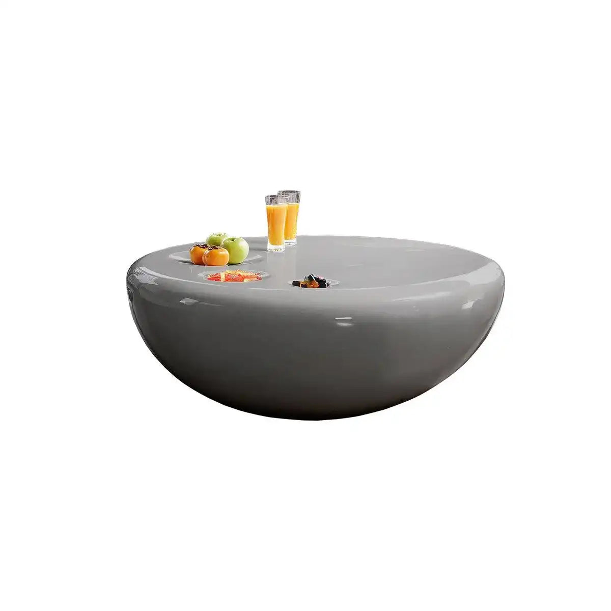 Couchtisch 100 cm rund grau Fiberglas - HomeDesign Knaus