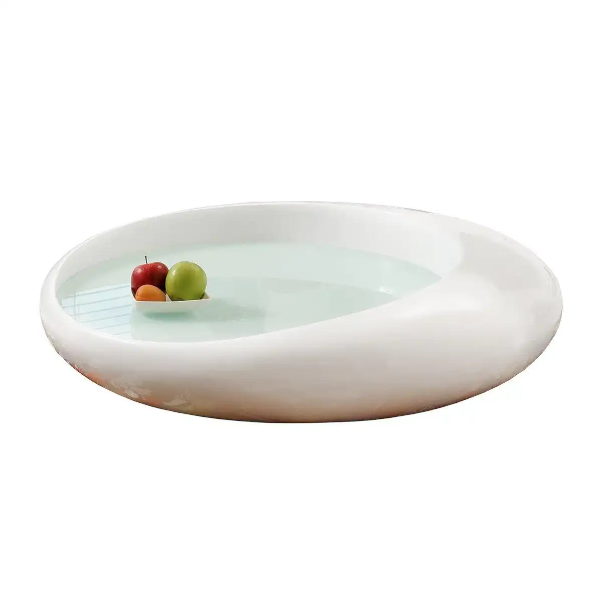 Couchtisch 100x100x25 cm weiß Fiberglas - HomeDesign Knaus
