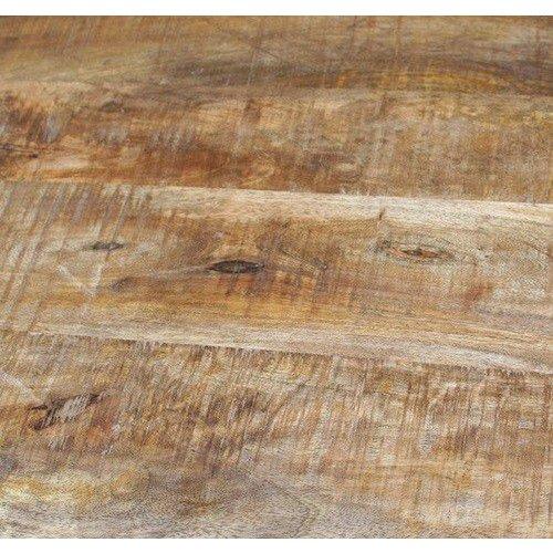 Couchtisch Cilamon weiß mit Mangoholz Holztisch 90 cm - HomeDesign Knaus