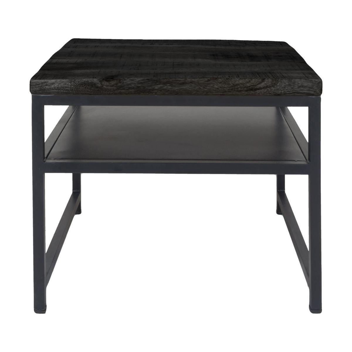 Couchtisch Delhi Black Mangoholz 45 x 45 cm - HomeDesign Knaus