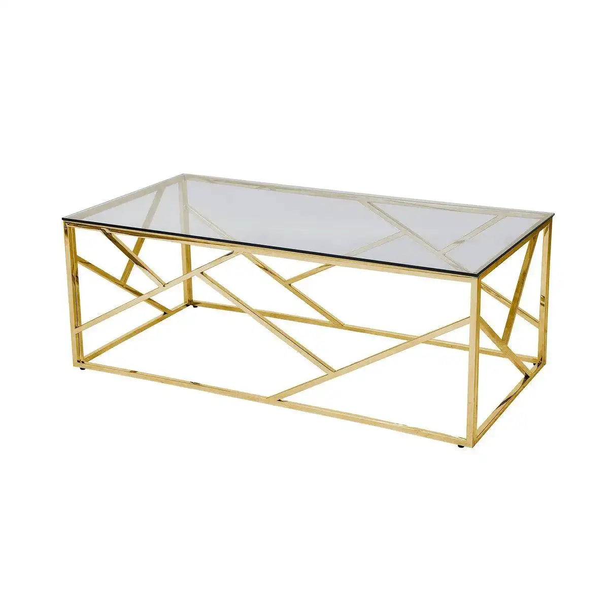 Couchtisch Gold/Grau 120x60 cm - HomeDesign Knaus