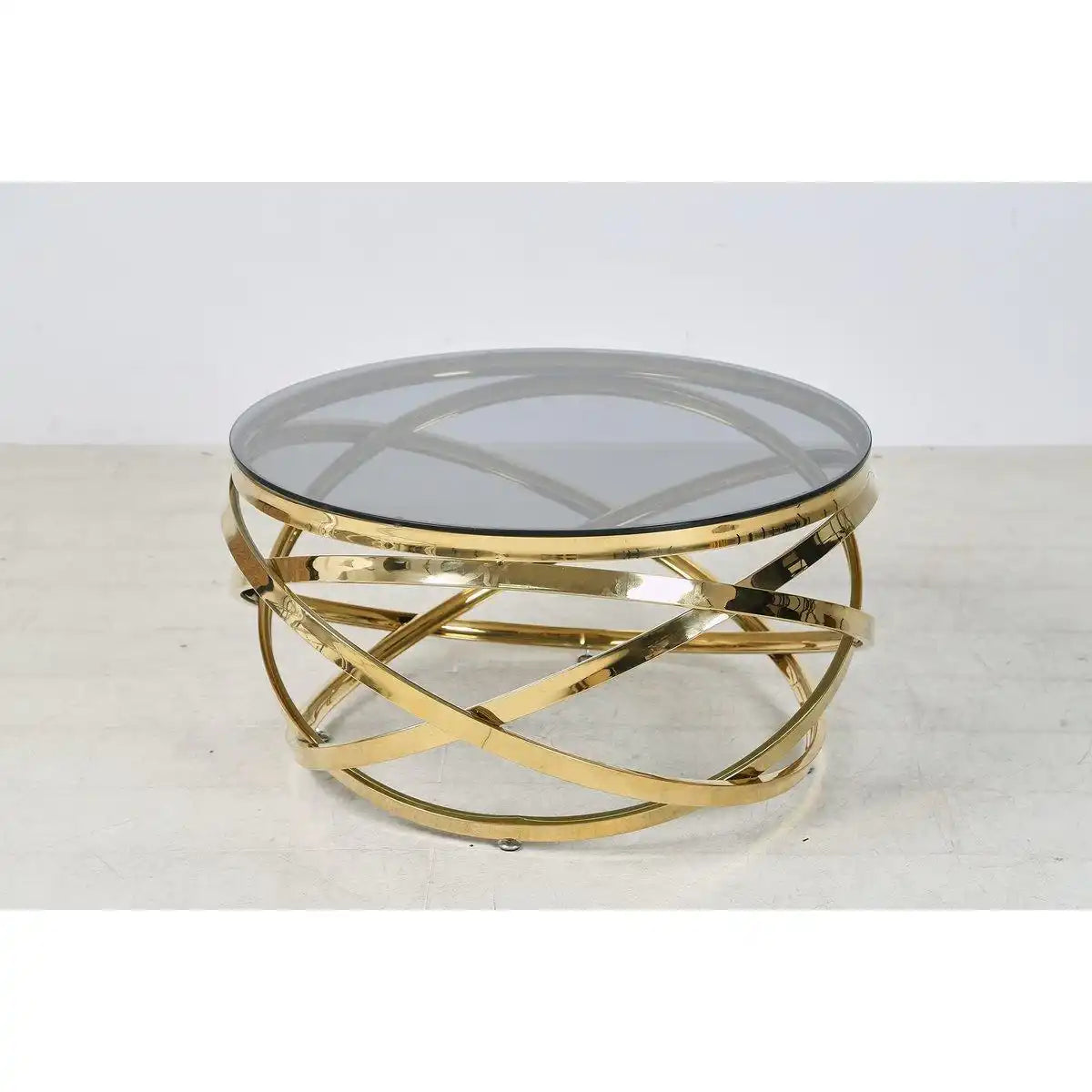Couchtisch Gold/Grau Ø 80 cm - HomeDesign Knaus
