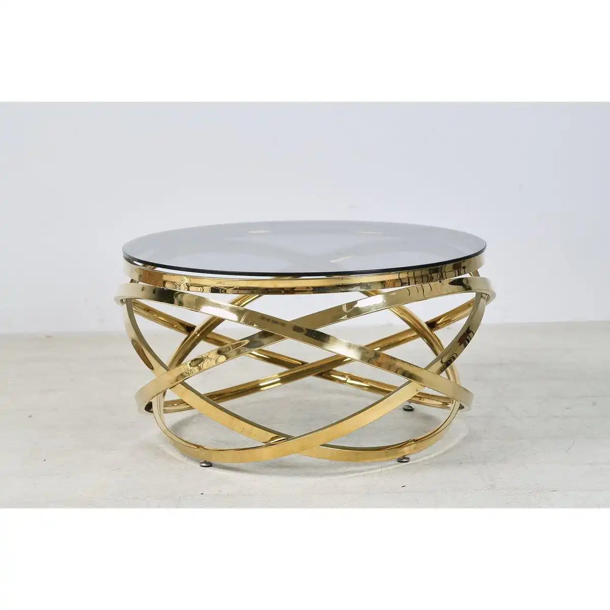 Couchtisch Gold/Grau Ø 80 cm - HomeDesign Knaus