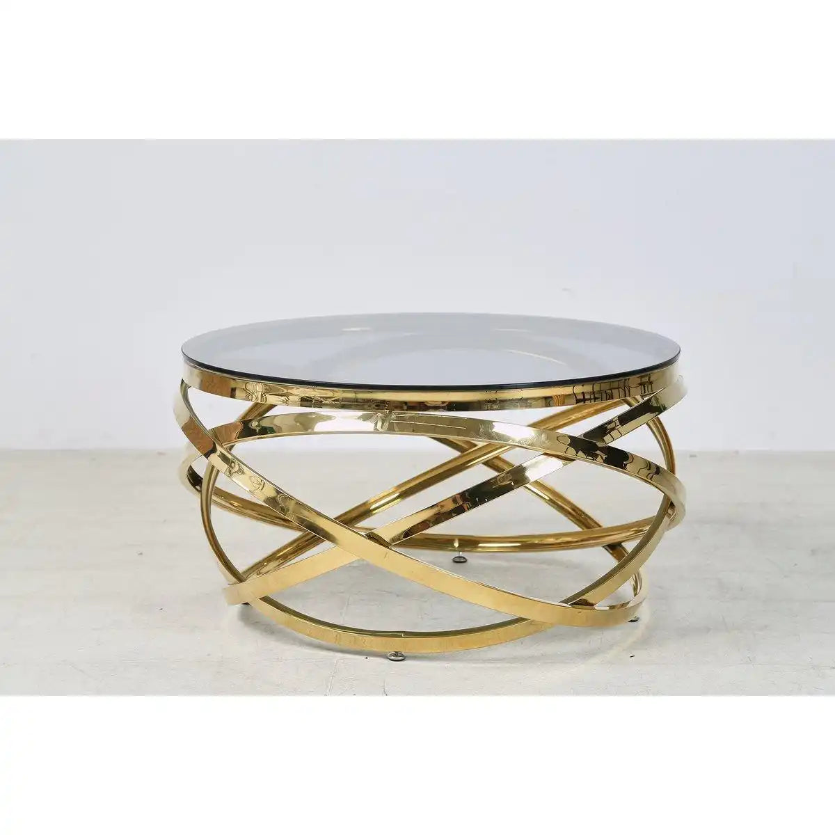 Couchtisch Gold/Grau Ø 80 cm - HomeDesign Knaus