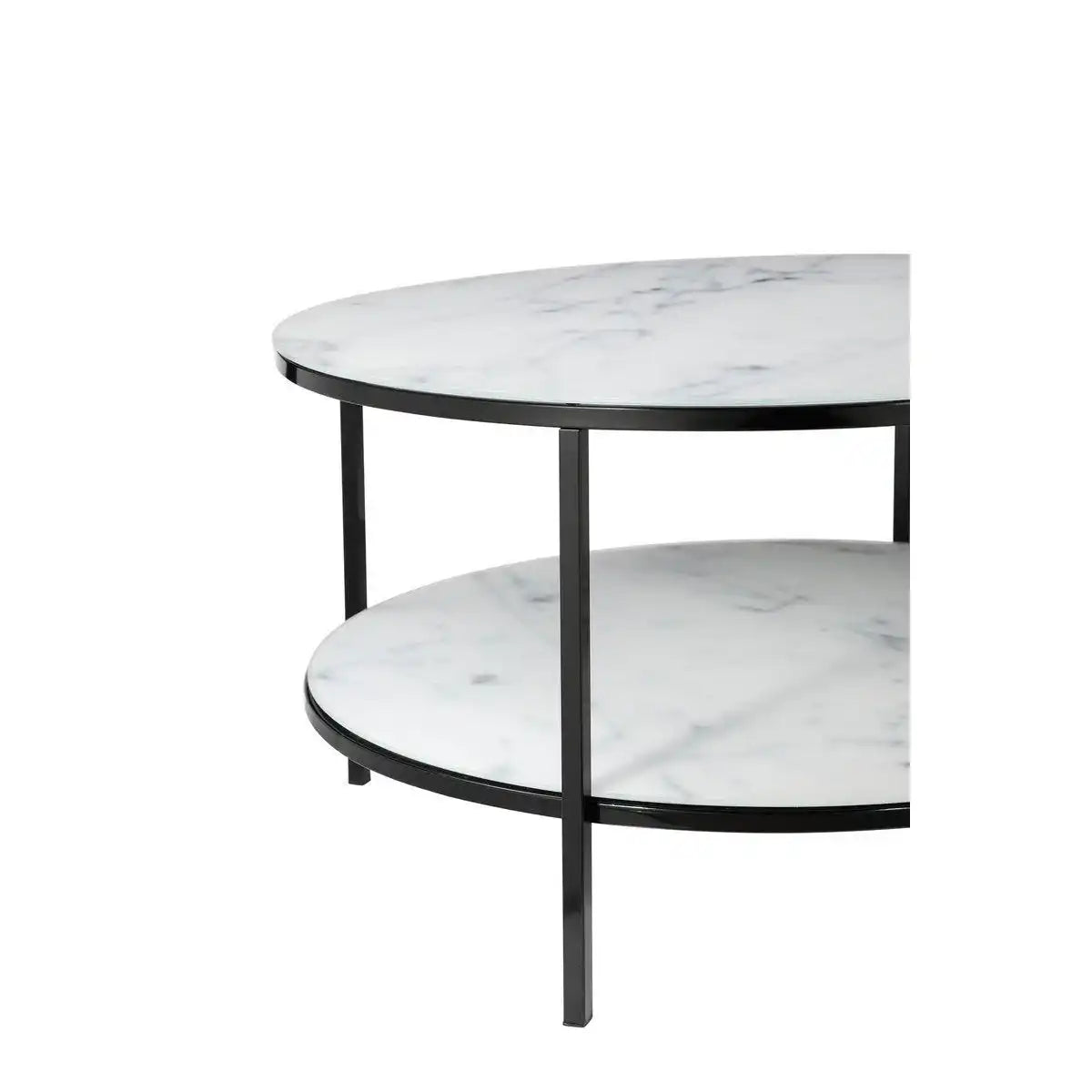Couchtisch mit 2 Ablagen Ø 80 cm - HomeDesign Knaus