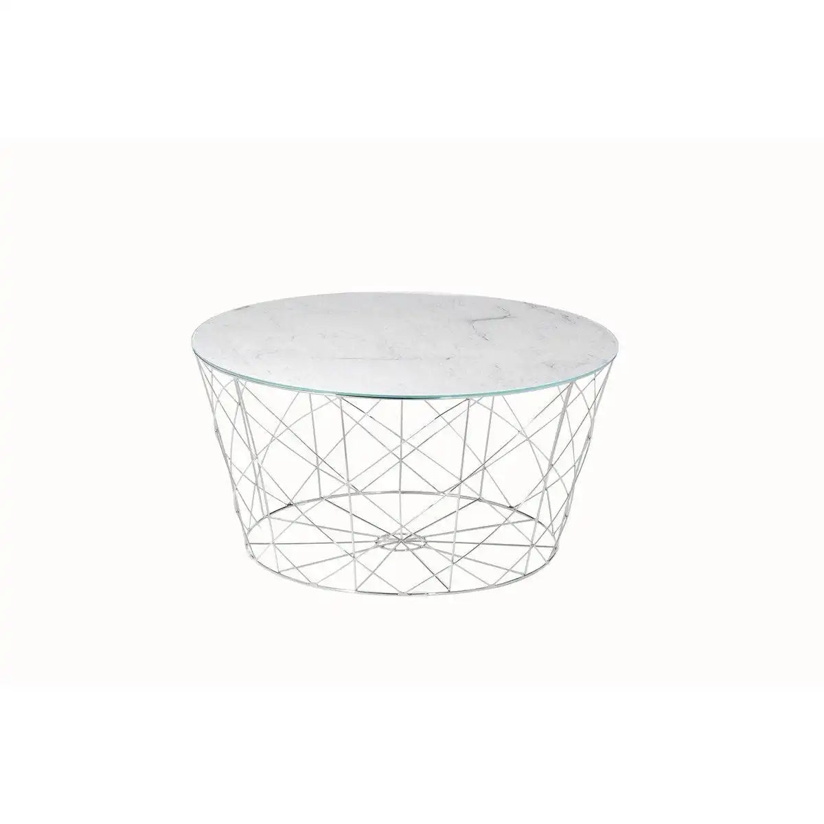 Couchtisch mit Metallkorb Ø 80 cm - HomeDesign Knaus