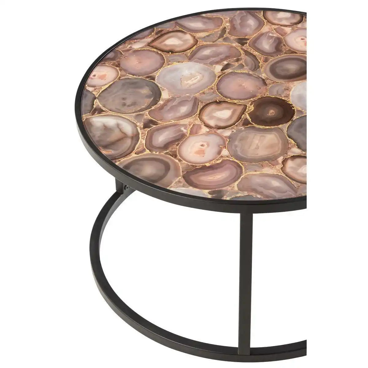 Couchtisch Mosaik rund Glas/Eisen Mix rund - HomeDesign Knaus