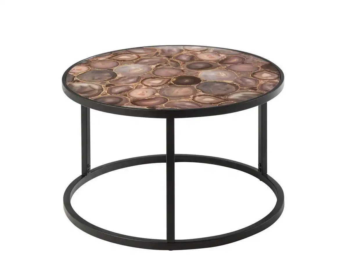 Couchtisch Mosaik rund Glas/Eisen Mix rund - HomeDesign Knaus