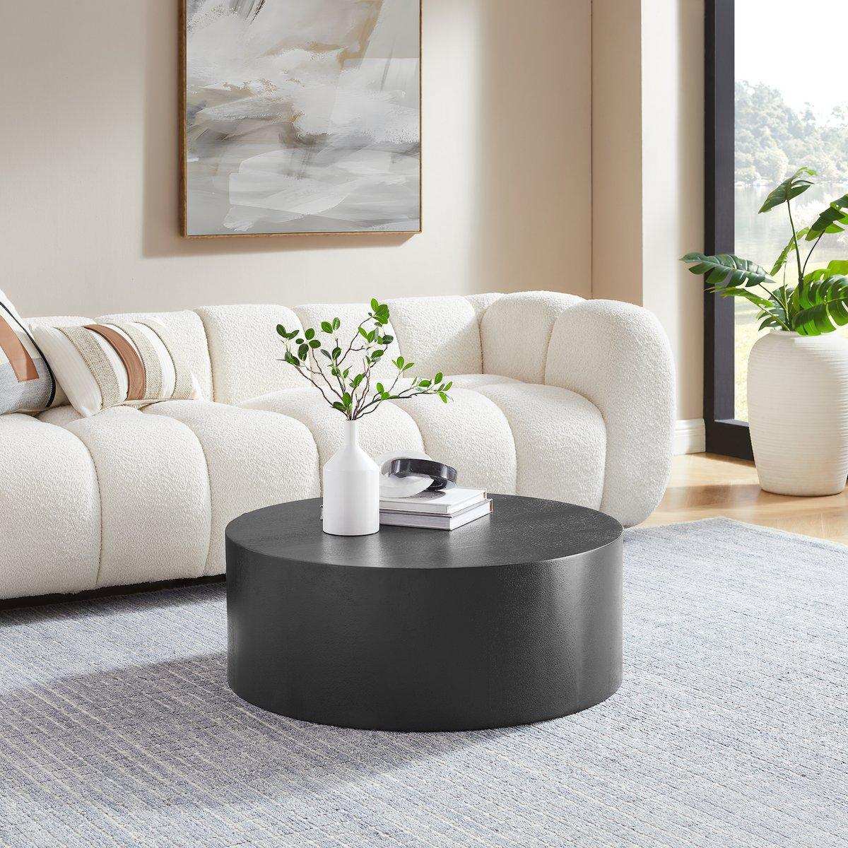Couchtisch Ø 80 cm Schwarz - HomeDesign Knaus