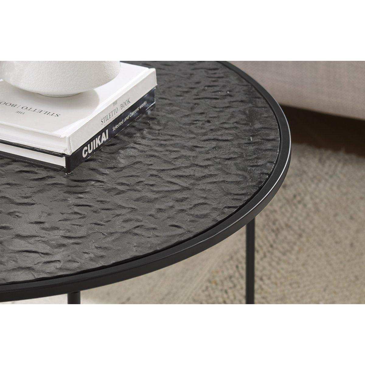 Couchtisch Ø 80 cm Schwarz - HomeDesign Knaus