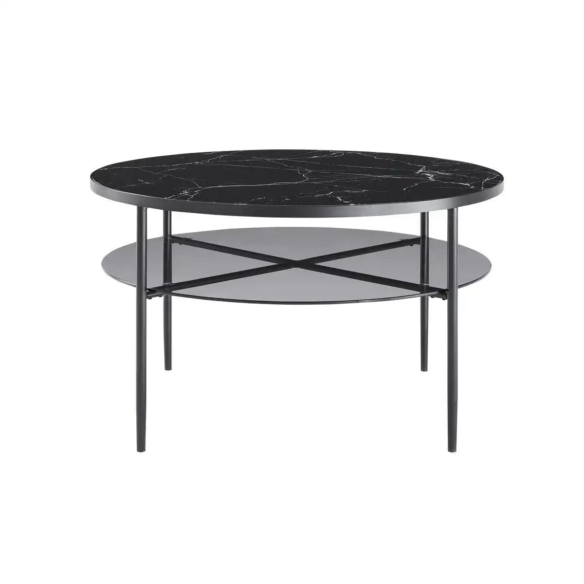 Couchtisch Ø 81 cm Schwarz - HomeDesign Knaus