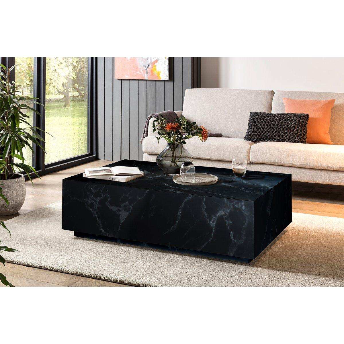 Couchtisch Schwarz, 120x75 cm - HomeDesign Knaus