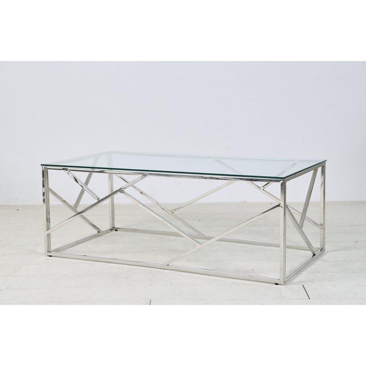 Couchtisch silber 120x60 cm - HomeDesign Knaus