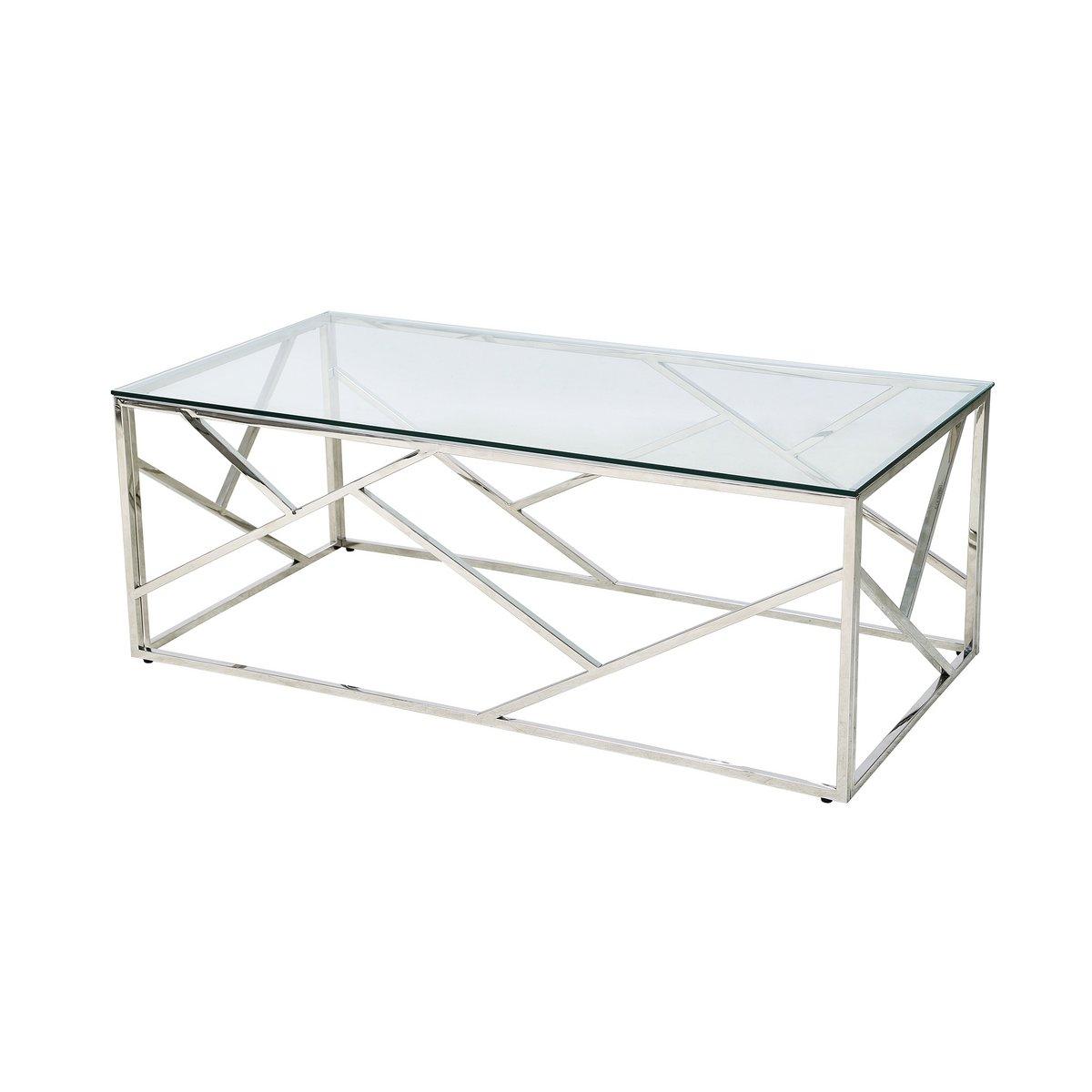 Couchtisch silber 120x60 cm - HomeDesign Knaus