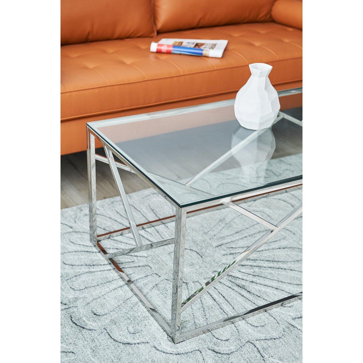 Couchtisch silber 120x60 cm - HomeDesign Knaus