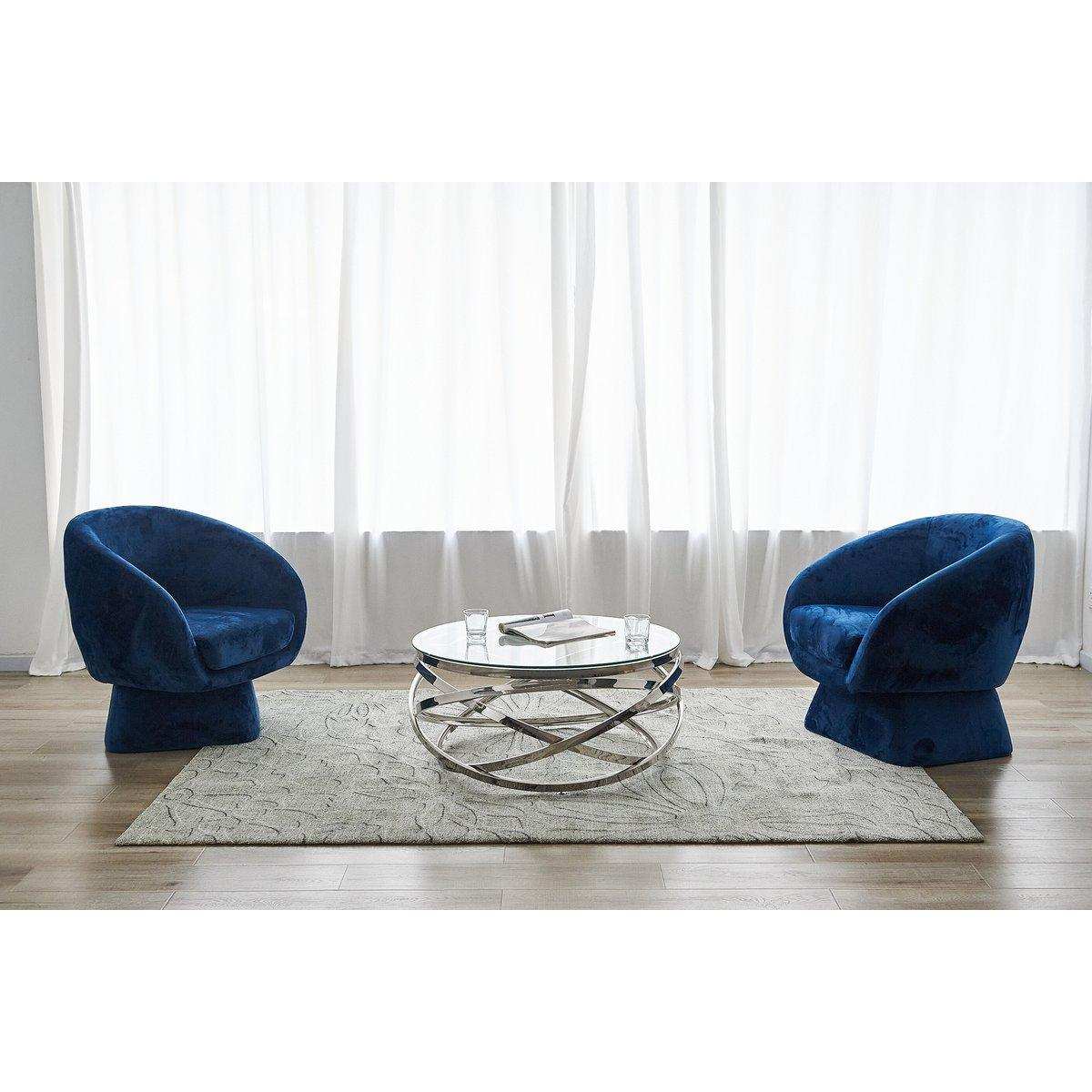 Couchtisch silber Ø 80 cm - HomeDesign Knaus