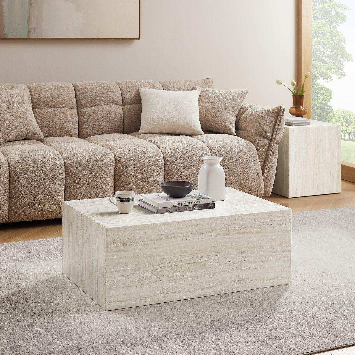 Couchtisch Travertin 90x60 cm - HomeDesign Knaus