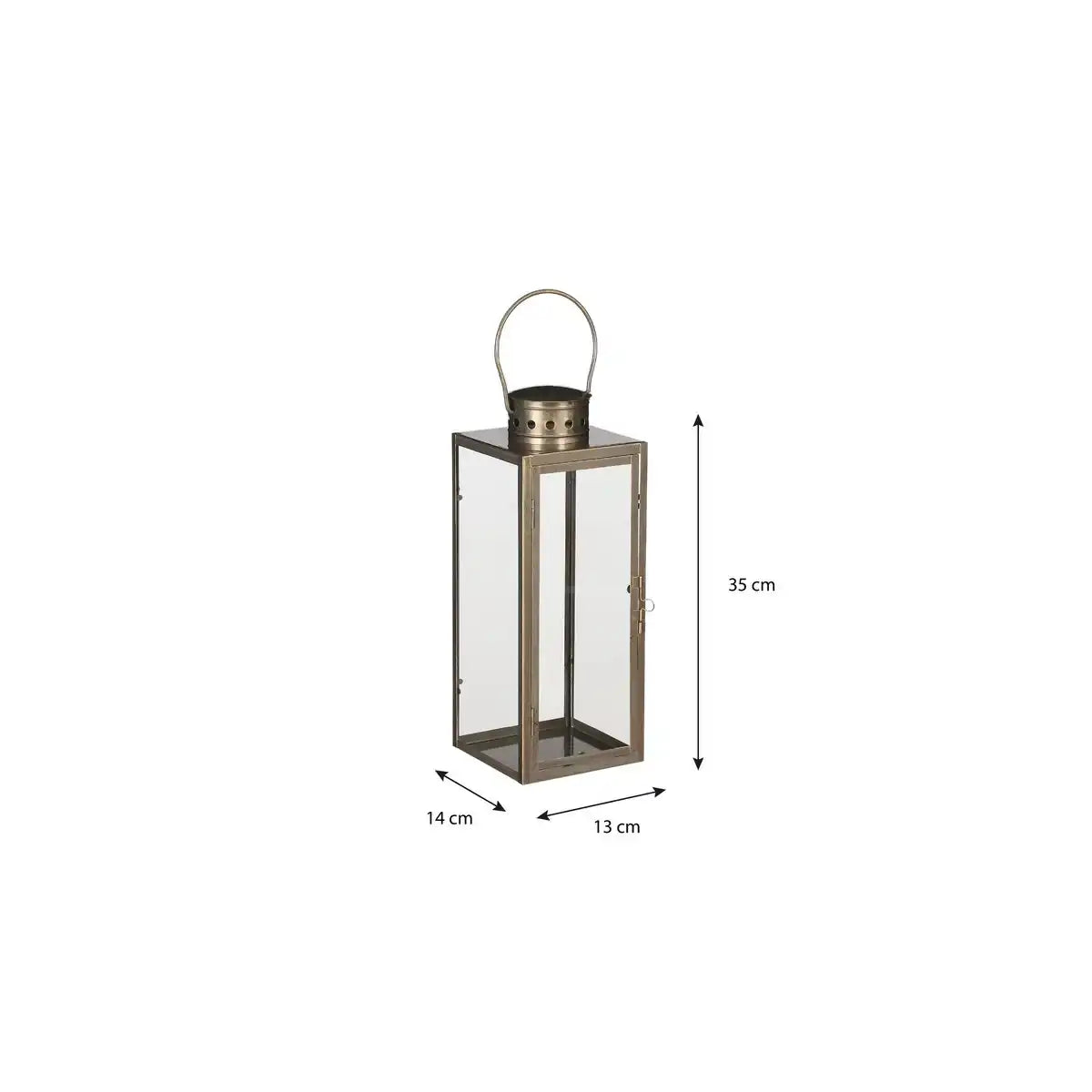 Arzilla Laterne – L14 x B13 x H35 cm – Gold