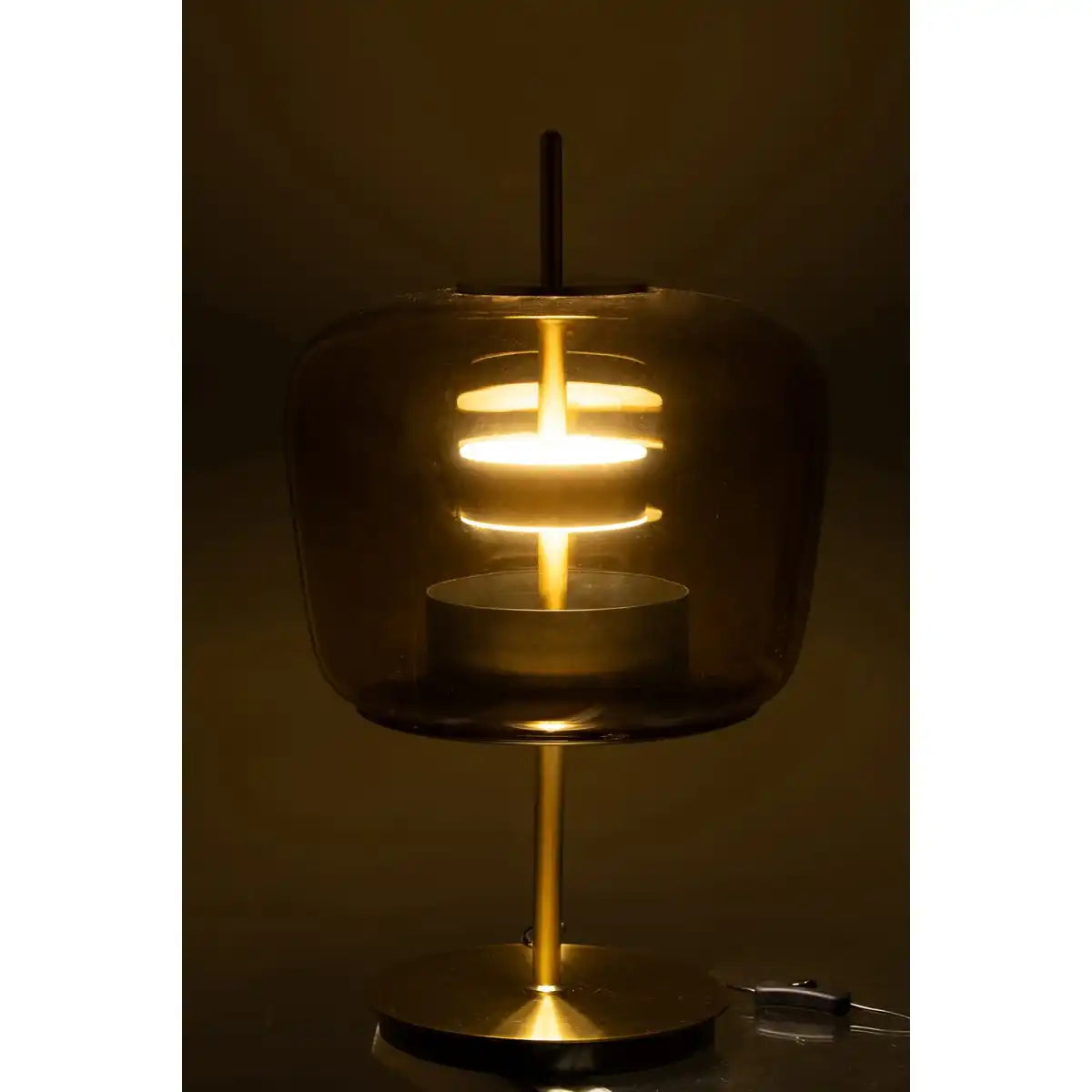 J -Line Tischlampe - Glas - Braun - LED -Leuchten