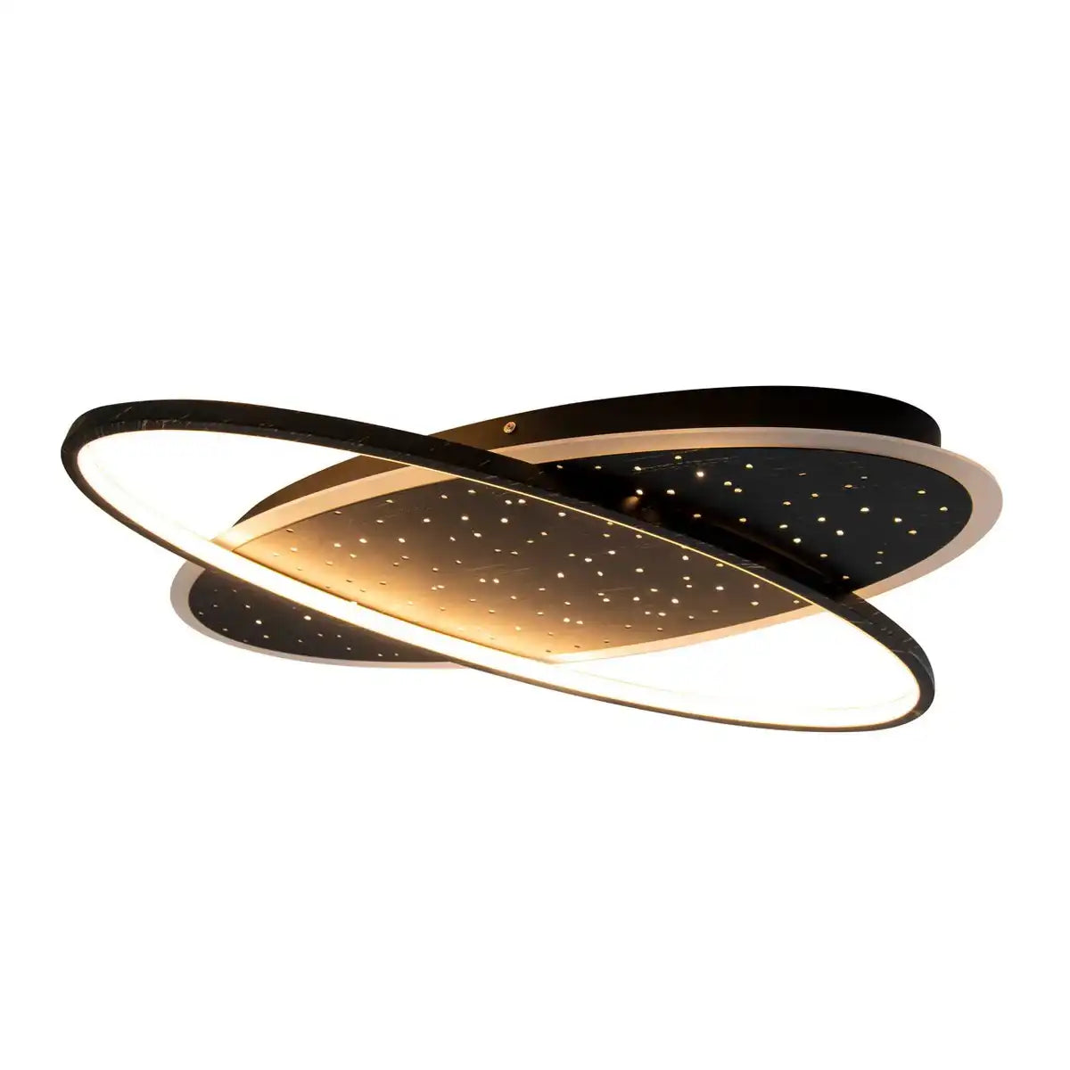 LED Deckenleuchte "STELARIS" ca. 60 cm lang, aus Metall und Kunststoff in Schwarz,, mit fest verbauten LEDs, Beleuchtung für Wohnräume und Büro