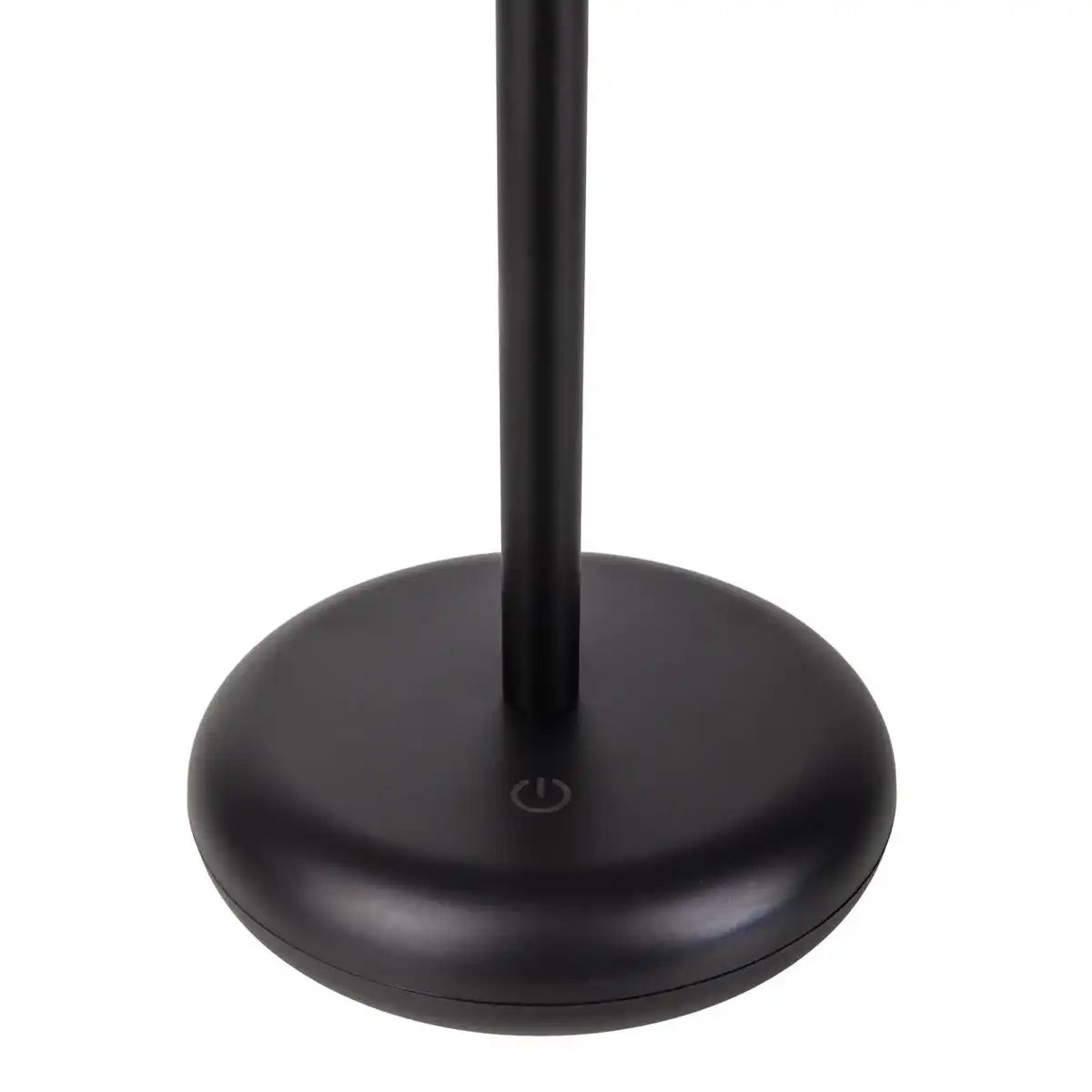Akku-Tischleuchte "PASI" für Außen und Innen, aus Metall und Kunststoff in Schwarz, dimmbar, mit Touch- und Memory-Funktion, ca. 26 cm hoch