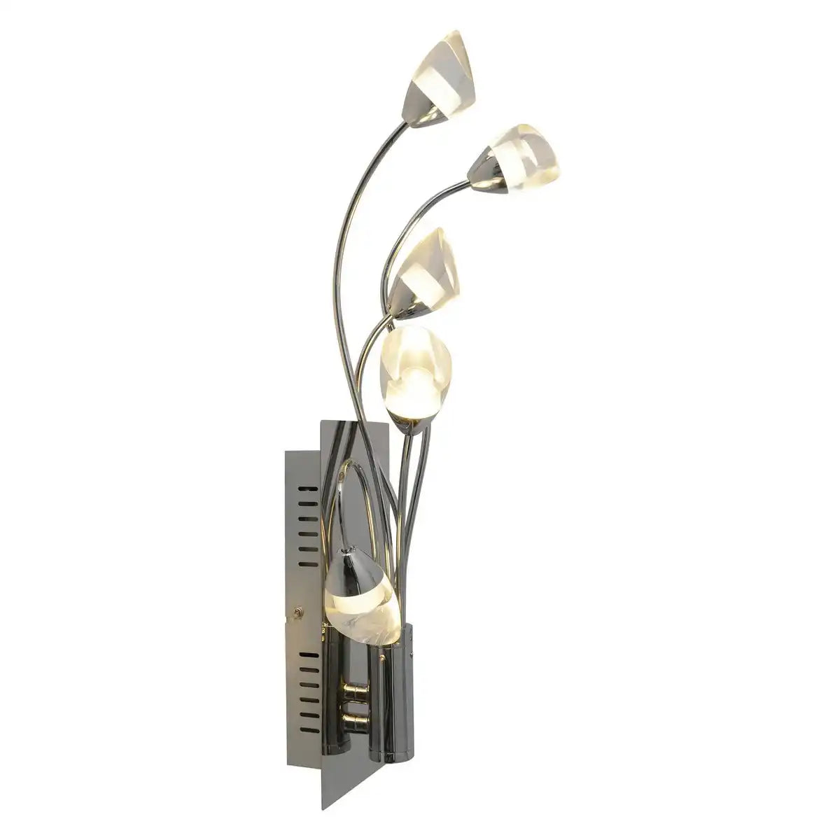LED Wandleuchte "SHINNY" aus Metall und Kunststoff in Chrom mit fest verbauten LEDs, 50 cm