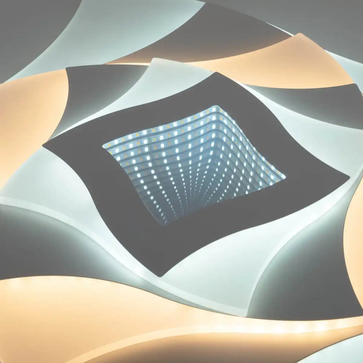 LED Deckenleuchte 3D-Effekt "LIORA" Ø 48 cm, mit vielen Funktionen, Fernbedienung inklusive