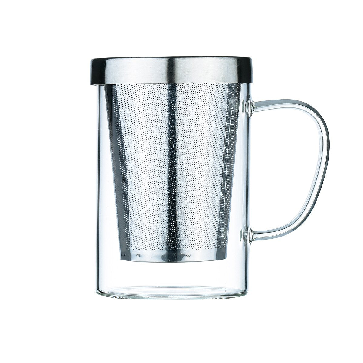 BECHER 400ML MIT DECKEL UND EDELSTAHLFILTER