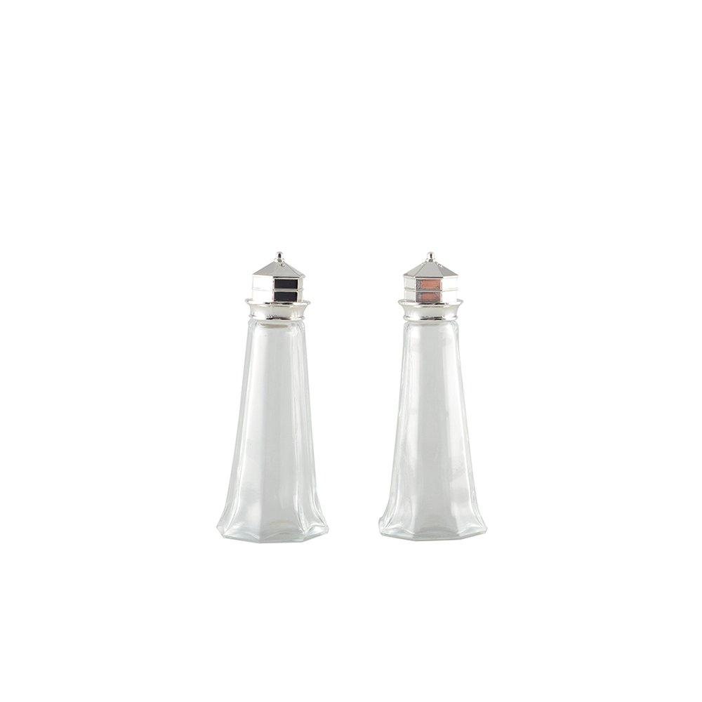 SALIERE UND POIVRIERE ARGENT 4,6X4,6X11,5CM